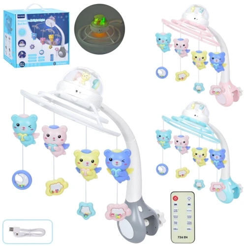 Карусель музыкальная, 3 вида (6689ABC): Особенности звуковое сопровождение, подсветка