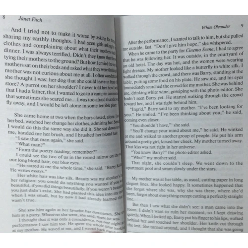 Janet Fitch: White Oleander: Кількість сторінок 160