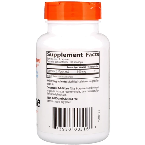 Doctor's Best Best L-Tyrosine 500 mg 120 Caps (DRB-00316): Форма випуску капсули