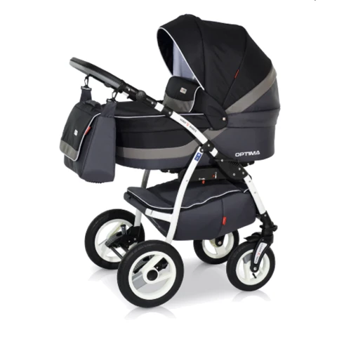 Універсальний візочок 3 в 1 Verdi Babies Optima 9023-VBO-01, black, чорний