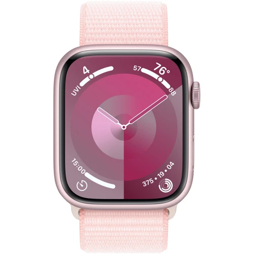 Apple Watch Series 9 GPS 45mm Pink Aluminum Case w. Light Pink S. Loop (MR9J3) Approved Витринный образец: Производитель Apple