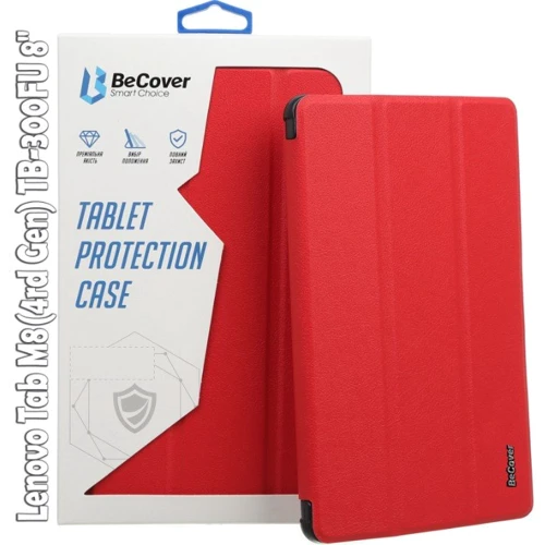 Аксессуар для планшетных ПК BeCover Smart Case Red for Lenovo Tab M8 TB-300FU (4rd Gen) 8" (709213): Цвет красный