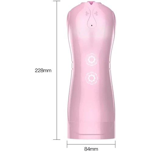 Мастурбатор с вибростимуляцией FOXSHOW Vibrating and Flashing Masturbation Cup Pink USB 7+7 Function, BS6300022