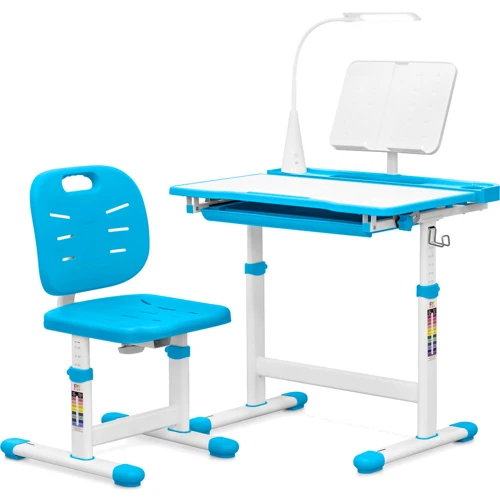 Комплект мебели Evo-kids стул+стол+полка+лампа (Evo-17 BL Ergo): Ширина столешницы, см 66