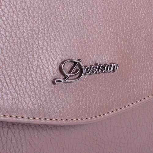 Женская сумка через плечо Desisan бежевая (SHI1541-283): Фактура Матовая, Зернистая