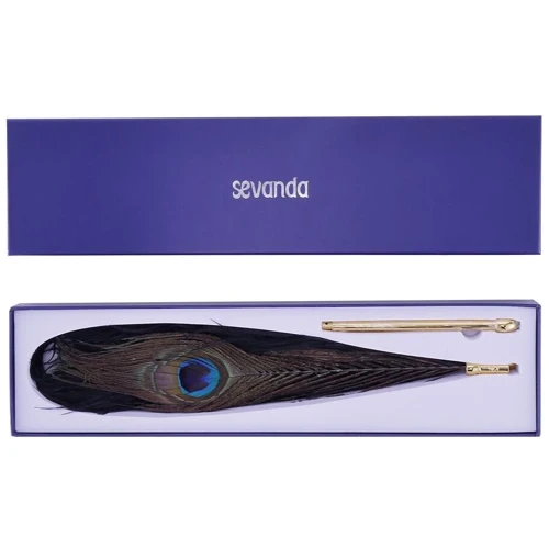 Набор перышек для ласк LOCKINK Sevanda Natural Peacock Flirting Feather Tickler