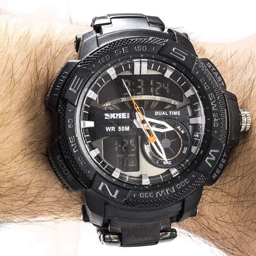 Наручний годинник Skmei 1121 Black: Водонепроникність 5 ATM