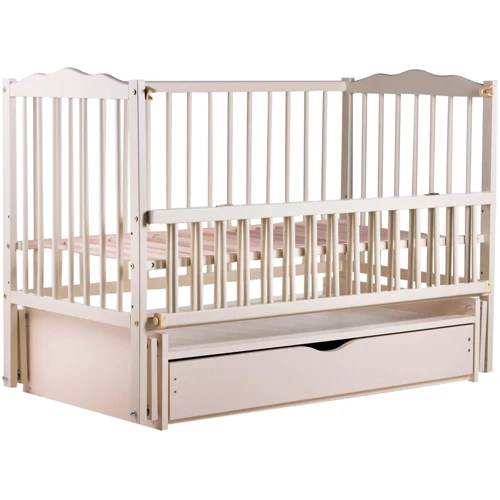 Кровать Babyroom Веселка маятник, ящик, откидной бок DVMYO-3 бук слоновая кость (622151)