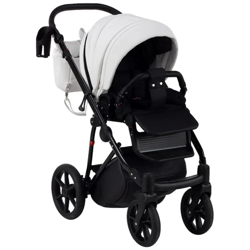 Коляска 2 в 1 Bair Infinity шкіра 100% BI-2300-AMO white (білий): Матеріал коліс резина