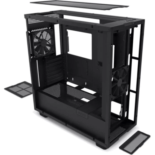 Корпус NZXT H7 v1 2022 Base Edition All Black (CM-H71BB-01): Матеріал передній панелі пластик