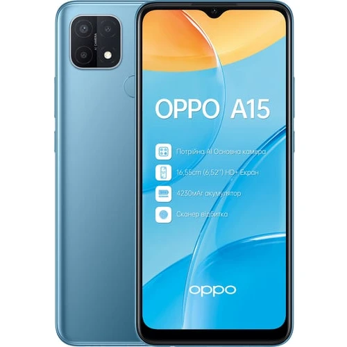 Смартфон Oppo A15 2/32 GB Blue Approved Витринный образец