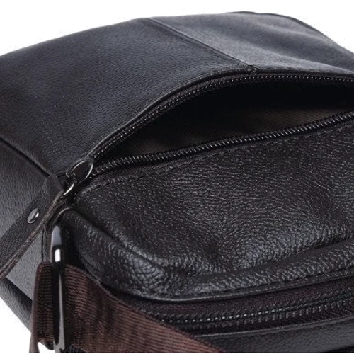 Чоловіча сумка планшет Borsa Leather коричнева (k11169-brown): Фактура матова, Зерниста