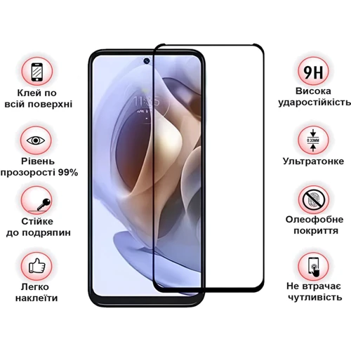 BeCover Tempered Glass Black for Motorola G15 (713414)