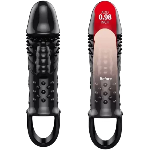 Удлиняющая насадка с вибростимуляцией BAILE PRETTY LOVE - PENIS SLEEVE Cecelia, BI-026242-1