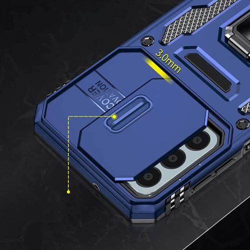 Чохол для телефона Mobile Case Camshield Army Ring Navy для Samsung A256 Galaxy A25 5G: Матеріал TPU (термополиуретан) и поликарбонат