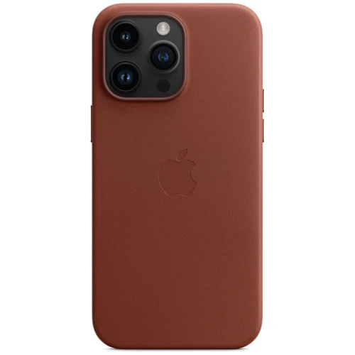 Чохол для iPhone Apple for iPhone 14 Pro Max Leather Case with MagSafe Umber (MPPQ3) : Тип чохла накладка на заднюю часть