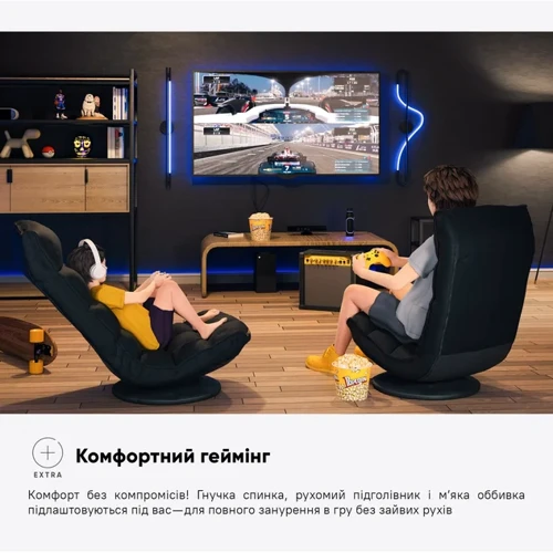 Геймерське крісло Cyberlux GM-F03 Fabric Black (арт. GM F-03 B) фото 1