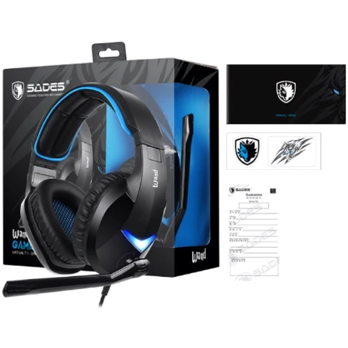 Наушники Sades SA-914 Wand Black/Blue (sa914bku) фото 9