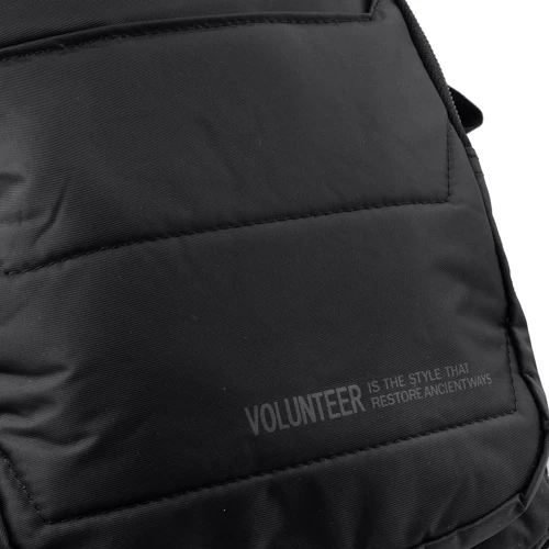 Мужская сумка-слинг Volunteer черная (VT-1713-21-black): Застежка Молния
