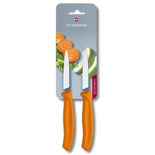 Набор кухонных ножей Victorinox SwissClassic Paring 8см оранжевый 2шт (6.7606.L119B)