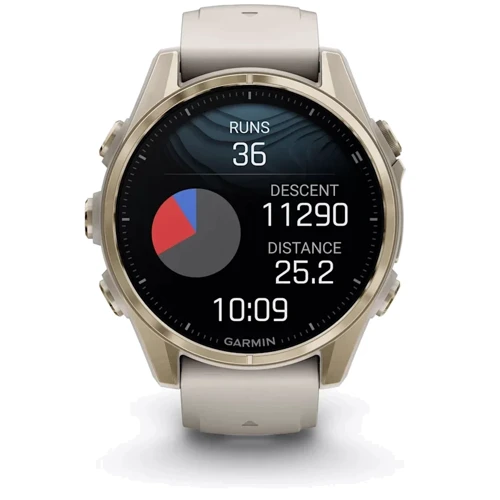 Смарт-часы Garmin Fenix 8 AMOLED 43mm Sapphire Soft Gold with Fog Grey/Dark Sandstone Silicone Band (010-02903-11): Виды спорта Дайвинг, Парусный спорт, Серфинг, Гольф, Плавание, Велоспорт, Бег