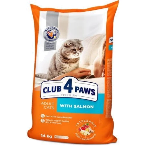 Сухой корм Club 4 Paws Premium Adult cats для взрослых кошек с лососем 14 кг (4820083909238)