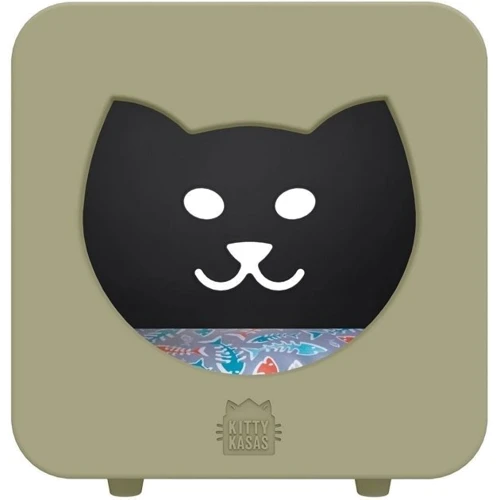 Будинок-кубик для відпочинку кішок Jolly Pets Kitty Kasa Bedroom сіро-коричневий (KKB116)