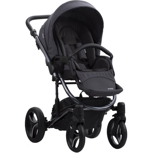 Детская коляска 2 в 1 Bebetto Tito Premium Dark 01 (503.31.20.D01): Тип коляски Прогулочная