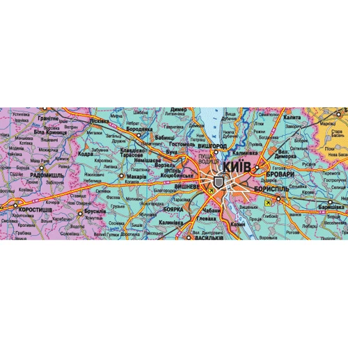 Україна. Адміністративний поділ М1: 850 000, (160х110), картон / планки. ІПТ: Виробник Інститут передових технологій