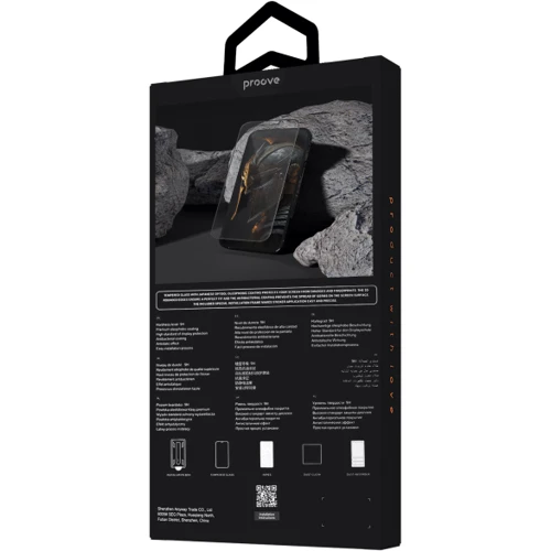 Защитное стекло для iPhone Proove Tempered Glass Achilles Installation Box Black for iPhone 16 Pro Max: Цвет черный