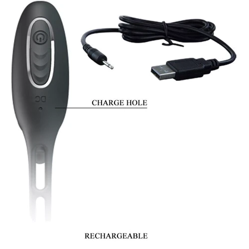 Эрекционное кольцо с анальным вибро стимулятором Pretty Love - VIBRATION PENIS SLEEVE III, BI-210200