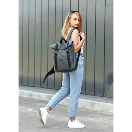 Женский рюкзак Sambag RollTop Milton серый (24211009): Пол Женский