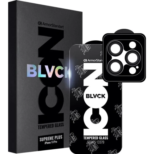 Захисне скло для iPhone ArmorStandart Tempered Glass Supreme Plus Icon Black для iPhone 13 Pro (ARM68072)