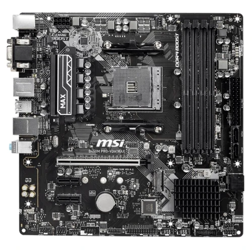MSI B450M PRO-VDH MAX: Оперативна пам'ять 4xDDR4 3866, до 64 ГБ