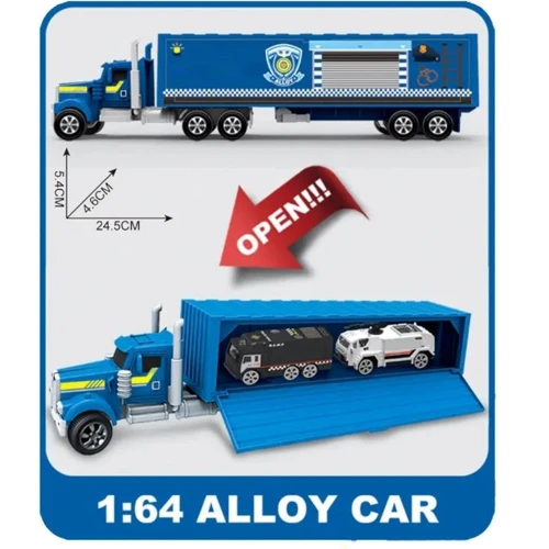 Набор с транспортом Трейлер/машинки/вертолет (660-A347)