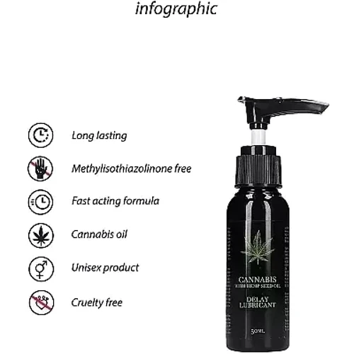 Крем пролонгирующий Cannabis With Hemp Seed Oil - Delay Gel, 50 ml