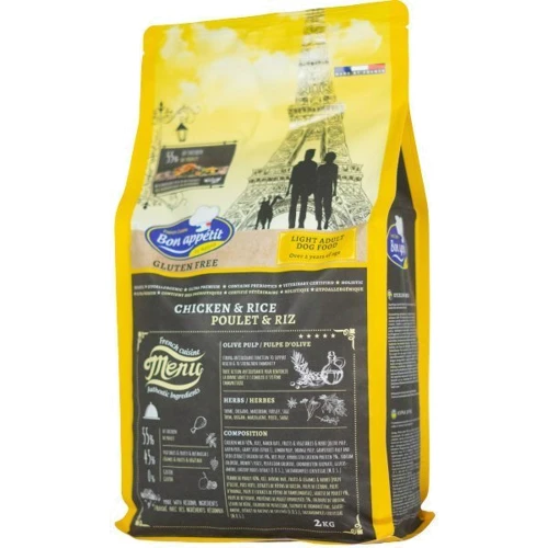Сухой корм Bon Appetit Light Adult Dog Light Chicken & Rice Облегченный безглютеновый для собак с курицей и рисом 2 кг (3760240682028)