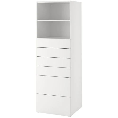 Шкаф ІКЕА Smastad/Platsa 60х57х181 см с 6 ящиками (193.880.39)