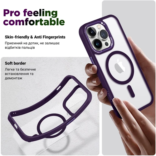 Чехол для iPhone ArmorStandart Unit MagSafe Case Purple for iPhone 13 Pro Max (ARM75204): Цвет фиолетовый