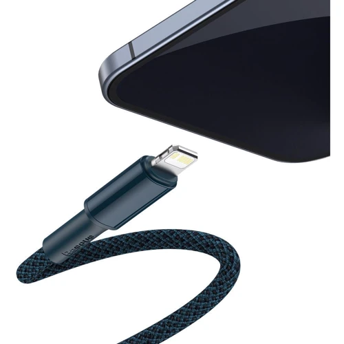 Кабель Baseus Cable USB-C to Lightning PD High Density Braided 20W 2m Blue (CATLGD-A03) фото 3