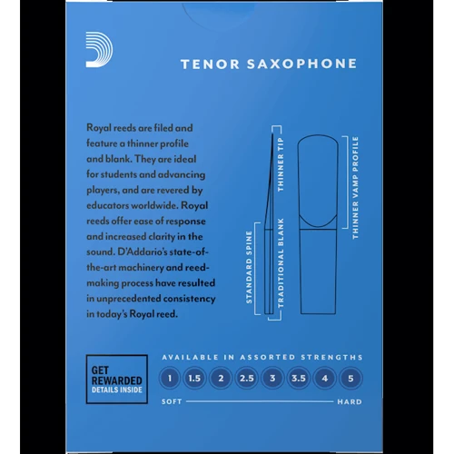 Тростини для саксофону D'Addario Royal - Tenor Sax #2.0 - 10 Pack