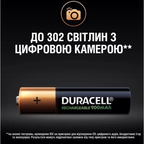 Duracell AAA HR03 900mAh * 4 (5005015) фото 5