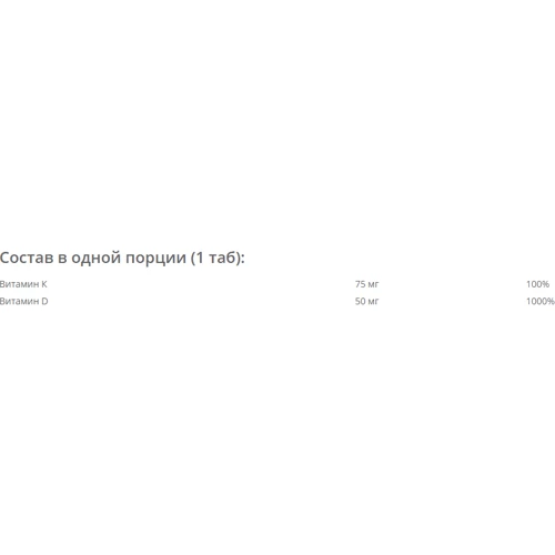 IronFlex Nutrition Vitamin D3 + K2 90 Tablets: Пол Унисекс