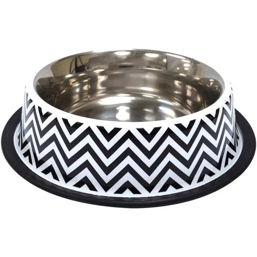 Миска Croci Twiggy Stripes з нержавіючої сталі орнамент 0.70 л 21 см (C6159815)
