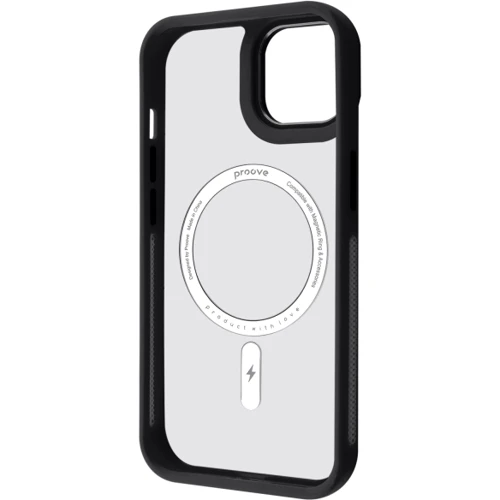 Чехол для iPhone Proove Clear Essence Case with Magnetic Ring Black for iPhone 15: Цвет черный