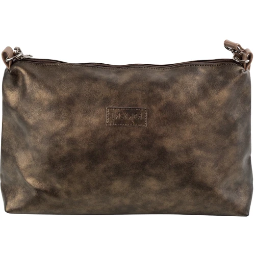 Жіноча дорожня сумка Laskara коричнева (LK10240-gold-green): Стиль Повсякденний (Casual)