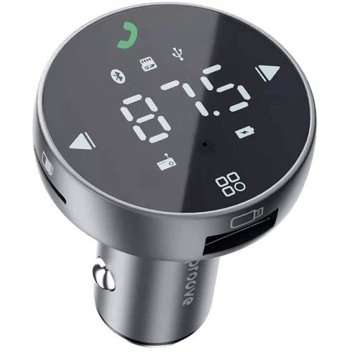 FM-трансмиттер Proove FM Launcher Sound Sync 30W (PD+QC3.0) Gray фото 2