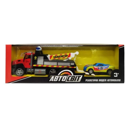 Детская машинка Эвакуатор АвтоСвіт Limo Toy AS-2746 инерционный (Красно-зелёный): Производитель Limo Toy