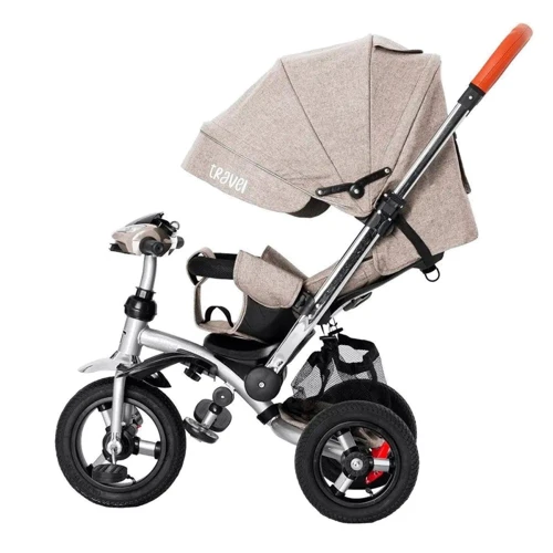 Велосипед триколісний Tilly Travel Бежевий льон (T-387/1 BEIGE): Рекомендований вік от 1 года