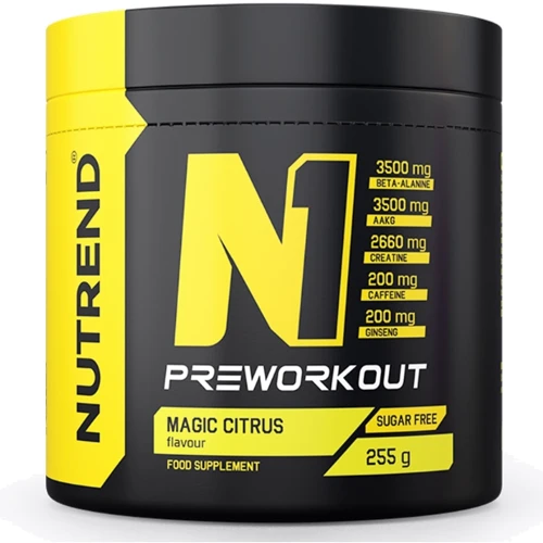 Предтренировочный комплекс Nutrend N1 255 g / 30 servings / magic citrus
